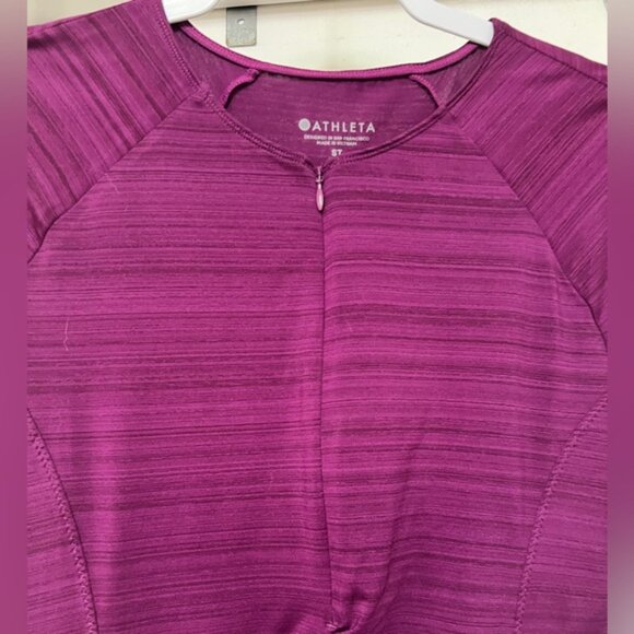 Athleta long sleeve ruched top - size Small Tall - magenta - Picture 3 of 10
